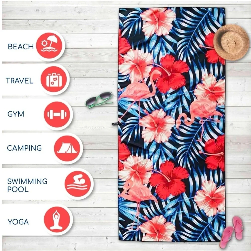Elite Trend® Beach Towel - Flamingo (78x35 inches)